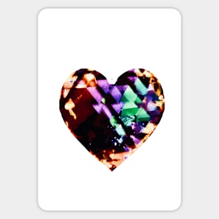 Colorful Crystal heart Sticker